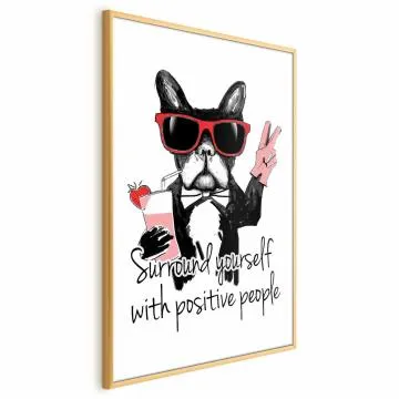Plakat Advice 21x30 cm z ramą złotą z marginesem