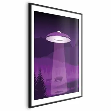Plakat Ufo 29,7x42 cm z ramą czarną z marginesem