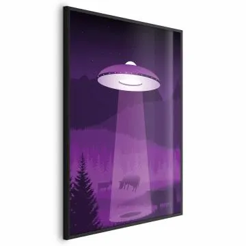 Plakat Ufo 60x90 cm z ramą czarną bez marginesu