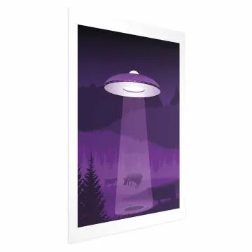 Plakat Ufo 21x30 cm bez ramy z marginesem