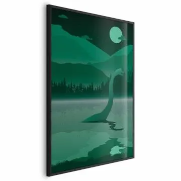 Plakat Loch Ness 40x60 cm z ramą czarną bez marginesu