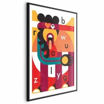 Plakat Sztuka designu 21x30 cm z ramą czarną z marginesem