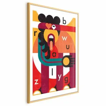 Plakat Sztuka designu 60x90 cm z ramą złotą z marginesem