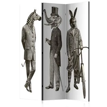 Parawan akustyczny Ludzie 135x172 cm 3-częściowy zielony