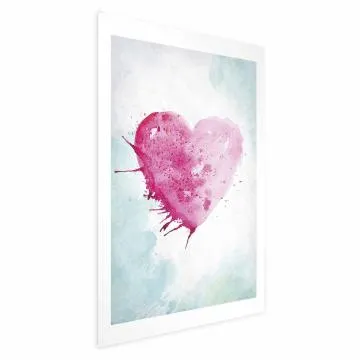 Plakat Akwarelowe serce 40 x 60 cm bez ramy bez marginesu