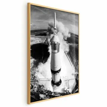 Plakat Kosmiczna prędkość 40x60 cm z ramą złotą bez marginesu