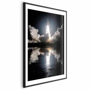 Plakat Udany start 21x30 cm z ramą czarną z marginesem
