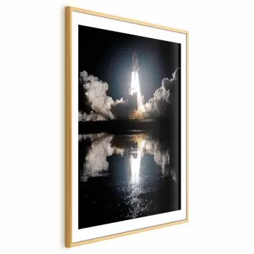Plakat Udany start 29,7x42 cm z ramą złotą z marginesem