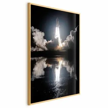 Plakat Udany start 21x30 cm z ramą złotą bez marginesu