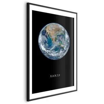Plakat Ziemia 40x60 cm z ramą czarną z marginesem