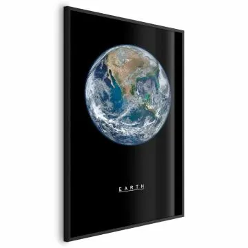Plakat Ziemia 60x90 cm z ramą czarną bez marginesu