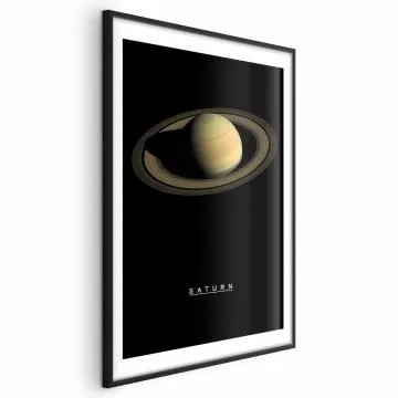 Plakat Saturn 60x90 cm z ramą czarną z marginesem