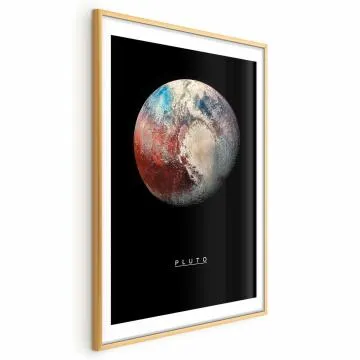 Plakat Pluton 40x60 cm z ramą złotą z marginesem