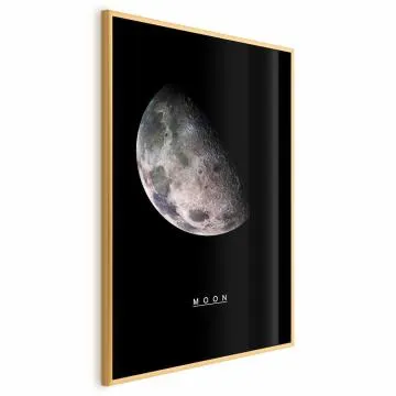 Plakat Księżyc 40x60 cm z ramą złotą bez marginesu