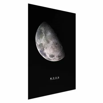Plakat Księżyc 21x30 cm bez ramy bez marginesu