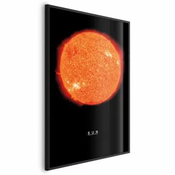 Plakat Słońce 60x90 cm z ramą czarną bez marginesu
