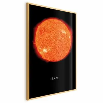 Plakat Słońce 40x60 cm z ramą złotą bez marginesu