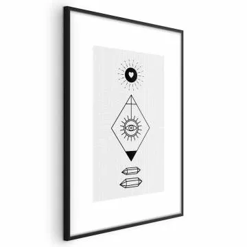 Plakat Symbole 40x60 cm z ramą czarną z marginesem