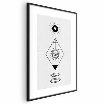 Plakat Symbole 21x30 cm z ramą czarną bez marginesu