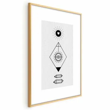 Plakat Symbole 21x30 cm z ramą złotą z marginesem