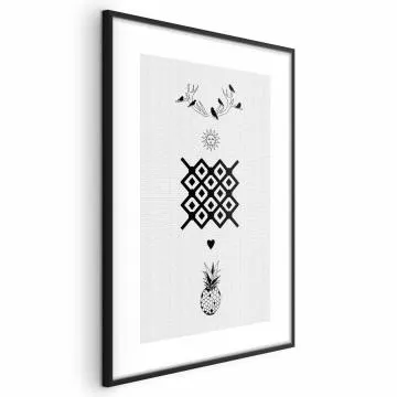 Plakat Szczęście 60x90 cm z ramą czarną bez marginesu