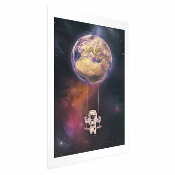 Plakat Kosmiczna huśtawka 60x90 cm bez ramy z marginesem