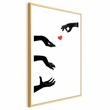 Plakat Pstryczek 29,7x42 cm z ramą złotą z marginesem