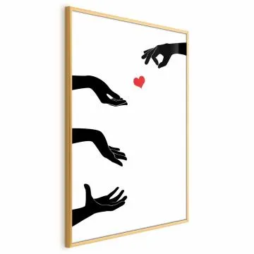 Plakat Pstryczek 29,7x42 cm z ramą złotą bez marginesu
