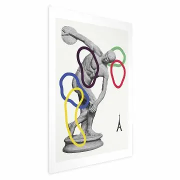 Plakat Rzut dyskiem 40x60 cm bez ramy z marginesem