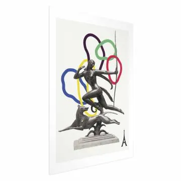 Plakat Strzelająca kobieta 60x90 cm bez ramy bez marginesu