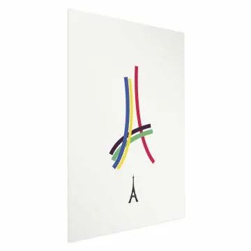 Plakat Abstrakcyjna Wieża Eiffla 60x90 cm bez ramy z marginesem