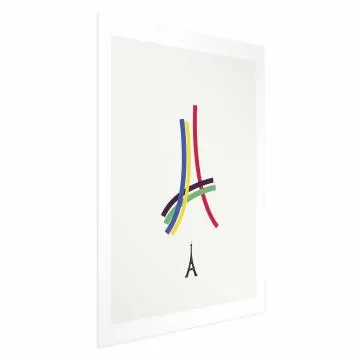 Plakat Abstrakcyjna Wieża Eiffla 21x30 cm bez ramy bez marginesu