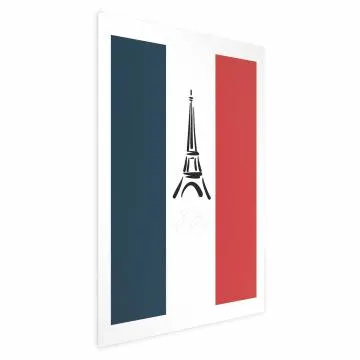 Plakat Symbole Francji 40x60 cm bez ramy z marginesem