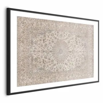 Plakat Piaskowy dywan 60x40 cm z ramą czarną z marginesem