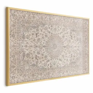 Plakat Piaskowy dywan 60x40 cm z ramą złotą bez marginesu