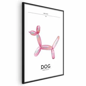 Plakat Holo-Dog 40x60 cm z ramą czarną z marginesem