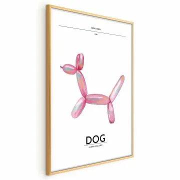 Plakat Holo-Dog 40x60 cm z ramą złotą z marginesem