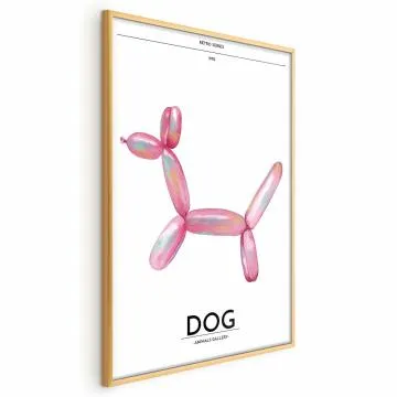 Plakat Holo-Dog 40x60 cm z ramą złotą bez marginesu