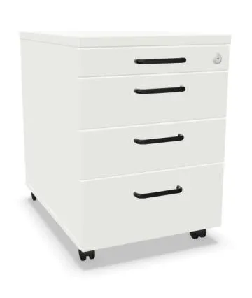 Kontenerek biurowy EASY SPACE MOB PB 4S 43cm biały mobilny