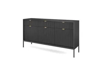 Komoda MILONA 3D3S 154 cm czarna mat