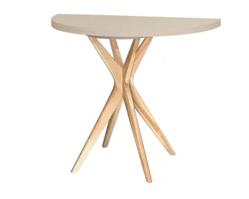 Stół półokrągły CUTTI 100x100 rozkładany cappuccino/jesion