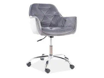 Fotel biurowy Q-190 VELVET szary
