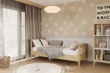 Łóżko dziecięce MIJA 160x80cm sosna nielakierowana drewniane