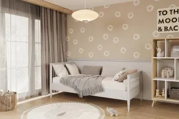 Łóżko dziecięce MIJA 160x80cm białe drewniane