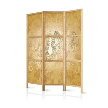 Parawan japoński Orient 135x172 cm 3-częściowy beżowy