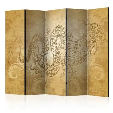 Parawan akustyczny Orient 225x172 cm 5-częściowy beżowy