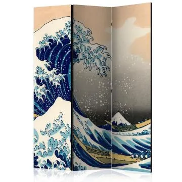 Parawan jednostronny Orient 135x172 cm 3-częściowy biały