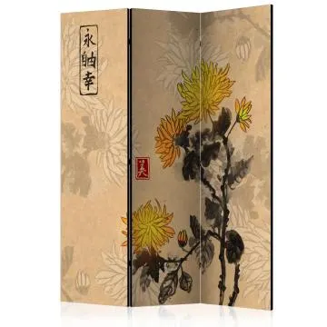 Parawan jednostronny Orient 135x172 cm 3-częściowy beżowy