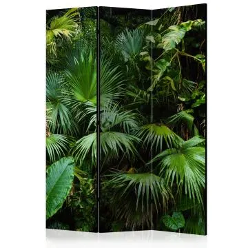 Parawan dwustronny Liście 135x172 cm 3-częściowy zielony