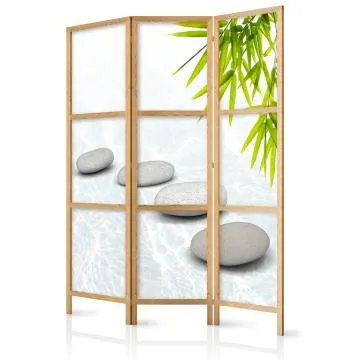 Parawan japoński Orient 135x172 cm 3-częściowy biały